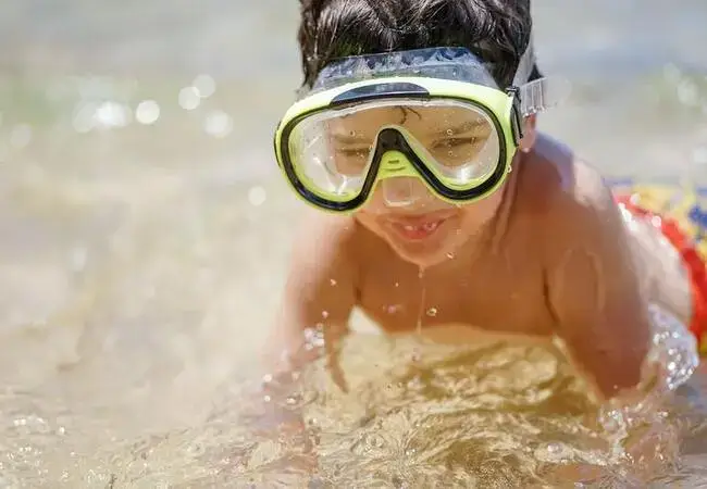 Baby swimming