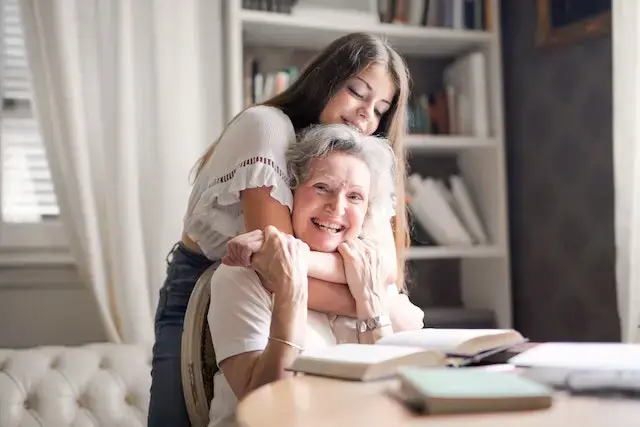 Hug for mental support